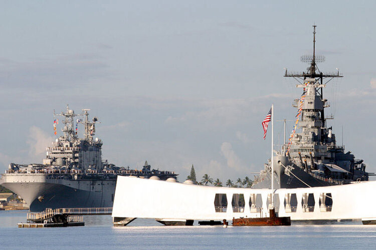 flyshuttletours pearl harbor and honolulu city tour ko o pearl harbor warships flag