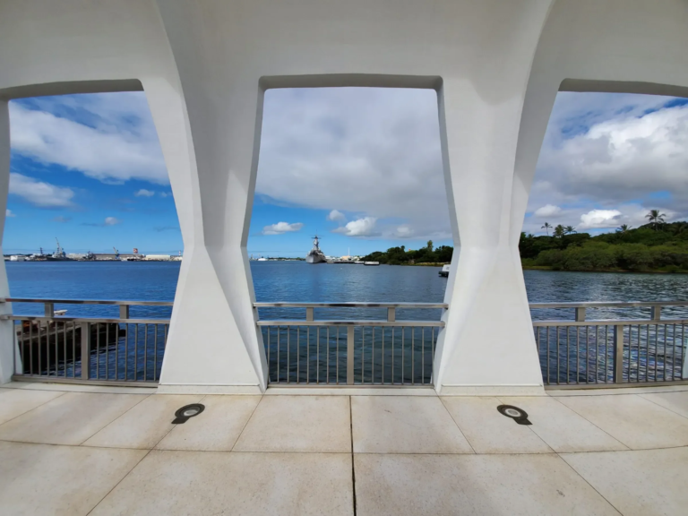 phptours uss arizona captain s multimedia narrate view uss arizona waterfront structure